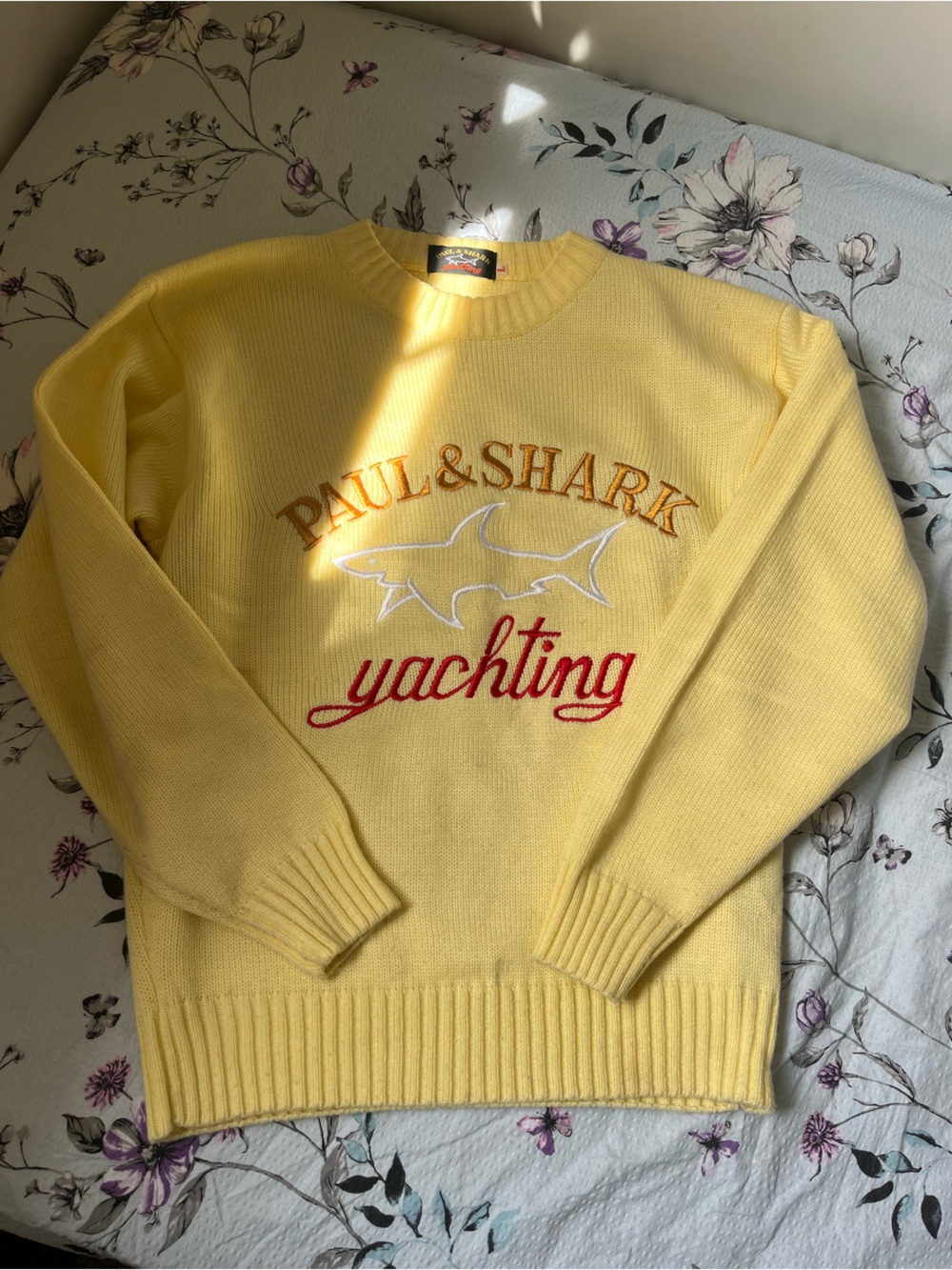 Paul & Shark Yellow Knit Yachting Logo Sweater